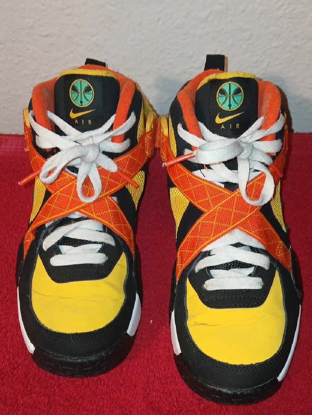 Nike: Men's Nike Air Raid "Roswell Raygun" Black & Yellow High-Top Sneakers